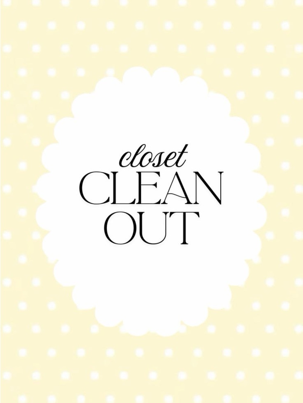 End of Summer Closet Clean Out